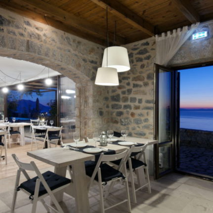 delightful food with sea view