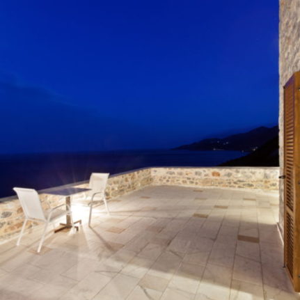 the view of the sea from the balconies